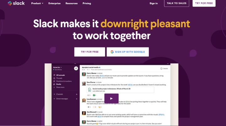 slack web app development tool