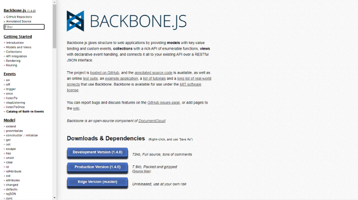 backbone full stack web development tool